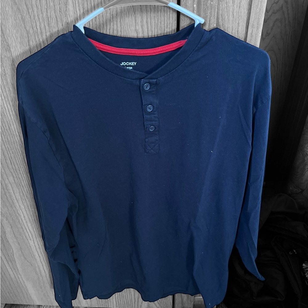 Jockey Kids Dark Blue Long Sleeve Henley